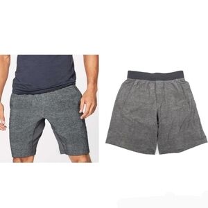 Lululemon T.H.E. Short Linerless 11" Heathered Texture Printed Greyt Size M